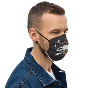Premium face mask - "The American Alpine, GREAT MOUNTAINS Outdoors", black