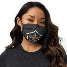 Load image into Gallery viewer, Premium face mask - &quot;The Mountains are Calling and I Must Go&quot;, black
