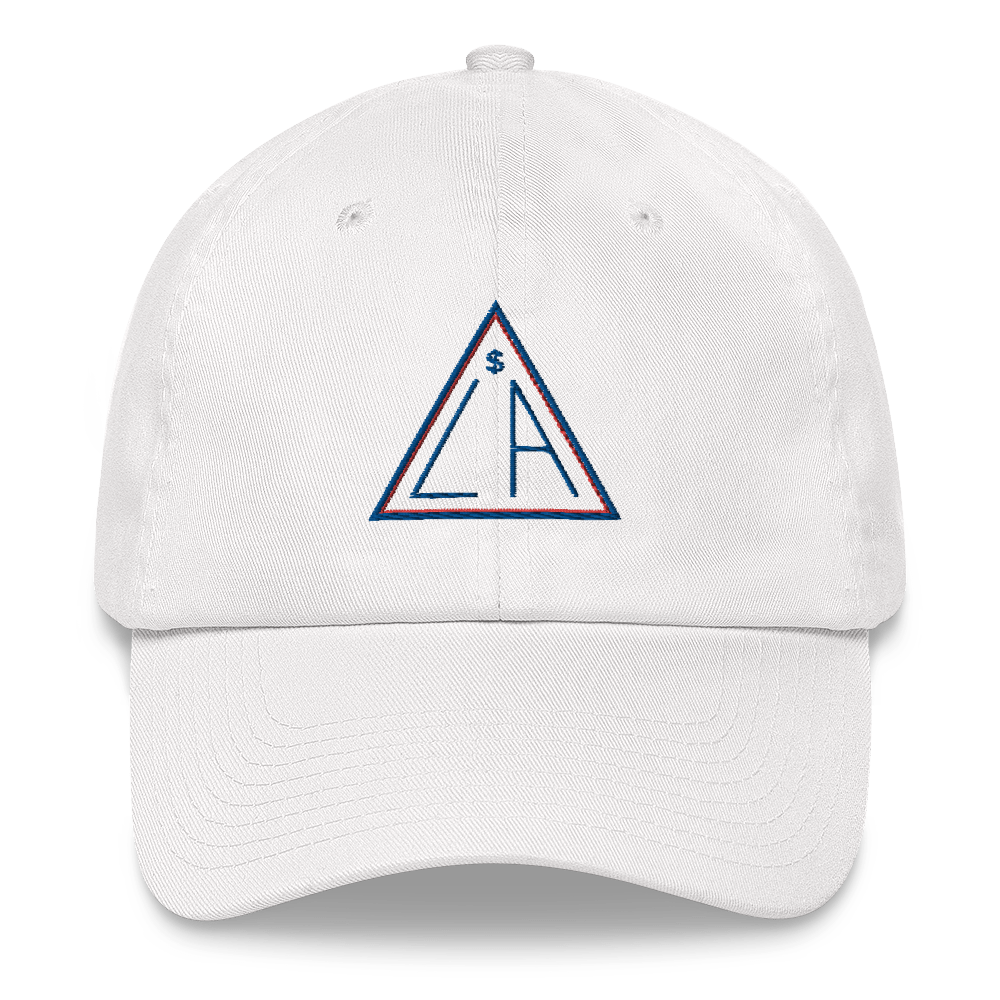 Logomark of 'TheSecretInsideTheLOA.com' and THE LINK embroidered on the front/back of Dad hat / WHITE