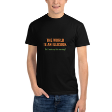 Load image into Gallery viewer, Sustainable T-Shirt - The World is an Illusion (BLACK)
