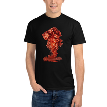 Load image into Gallery viewer, Volcano eruption on the black Sustainable T-Shirt
