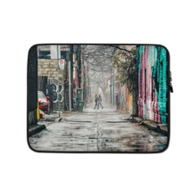 Load image into Gallery viewer, Laptop Sleeve - Graffiti Alley, for 13&quot; and 15&quot; laptops with internal padded zipper and faux fur interior
