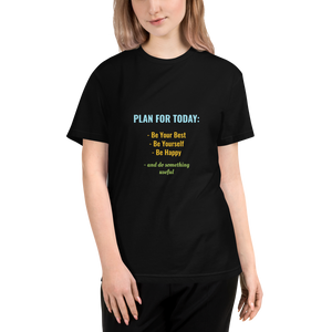 Sustainable T-Shirt - PLAN FOR TODAY (BLACK)