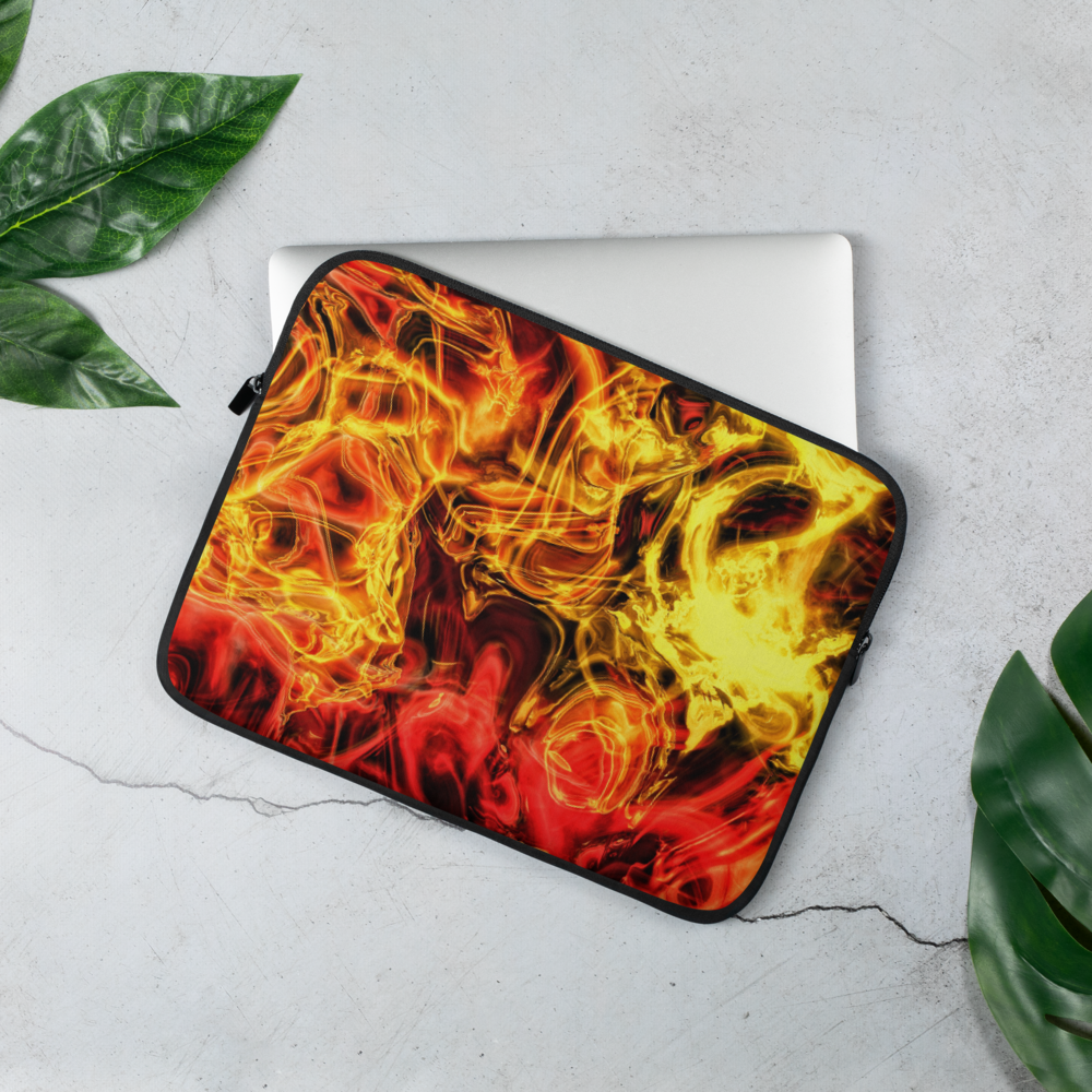 Laptop Sleeve - Burning Power (red-yellow), for 13