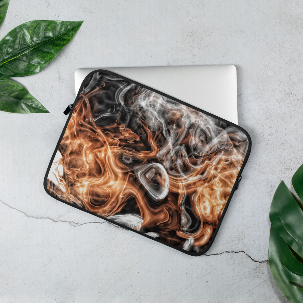 Laptop Sleeve - Burning Power (brown-white-black), for 13