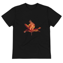 Load image into Gallery viewer, Red Smokey Flower on Sustainable T-Shirt
