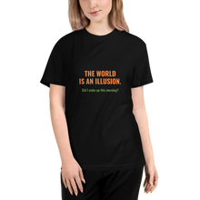 Load image into Gallery viewer, Sustainable T-Shirt - The World is an Illusion (BLACK)
