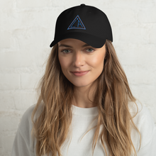 Load image into Gallery viewer, Logomark of &#39;TheSecretInsideTheLOA.com&#39; embroidered on the front of Dad hat / BLACK
