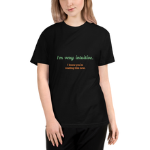 Load image into Gallery viewer, Sustainable T-Shirt - I&#39;m very intuitive (funny text) - BLACK
