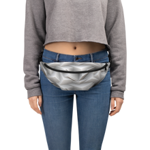Load image into Gallery viewer, Fanny pack or Waist bag with printed 3D grey polygons
